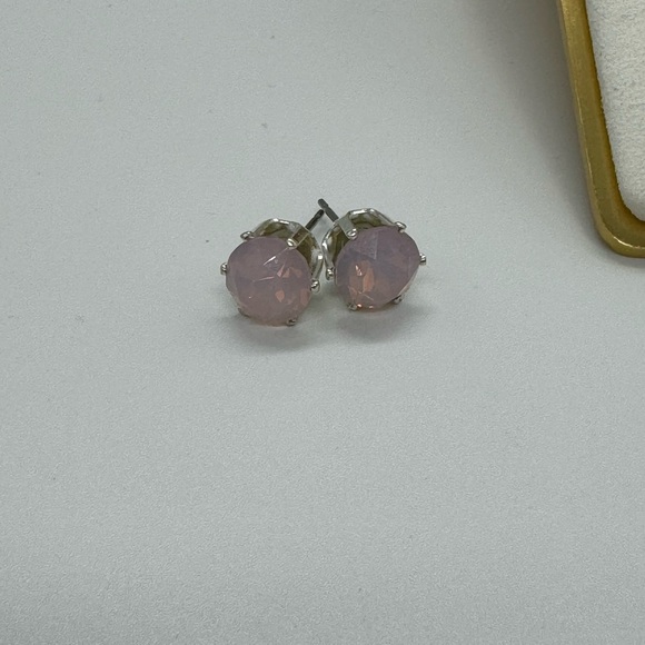 Rose Water Opal 8mm Crystal Stud Earrings Made with Swarovski Crystals - Picture 14 of 14